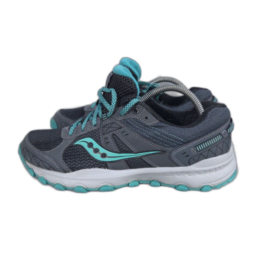 Saucony Women's Charcoal and Aqua Athletic Shoes